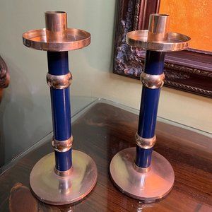 Vintage Solid Brass Candlesticks